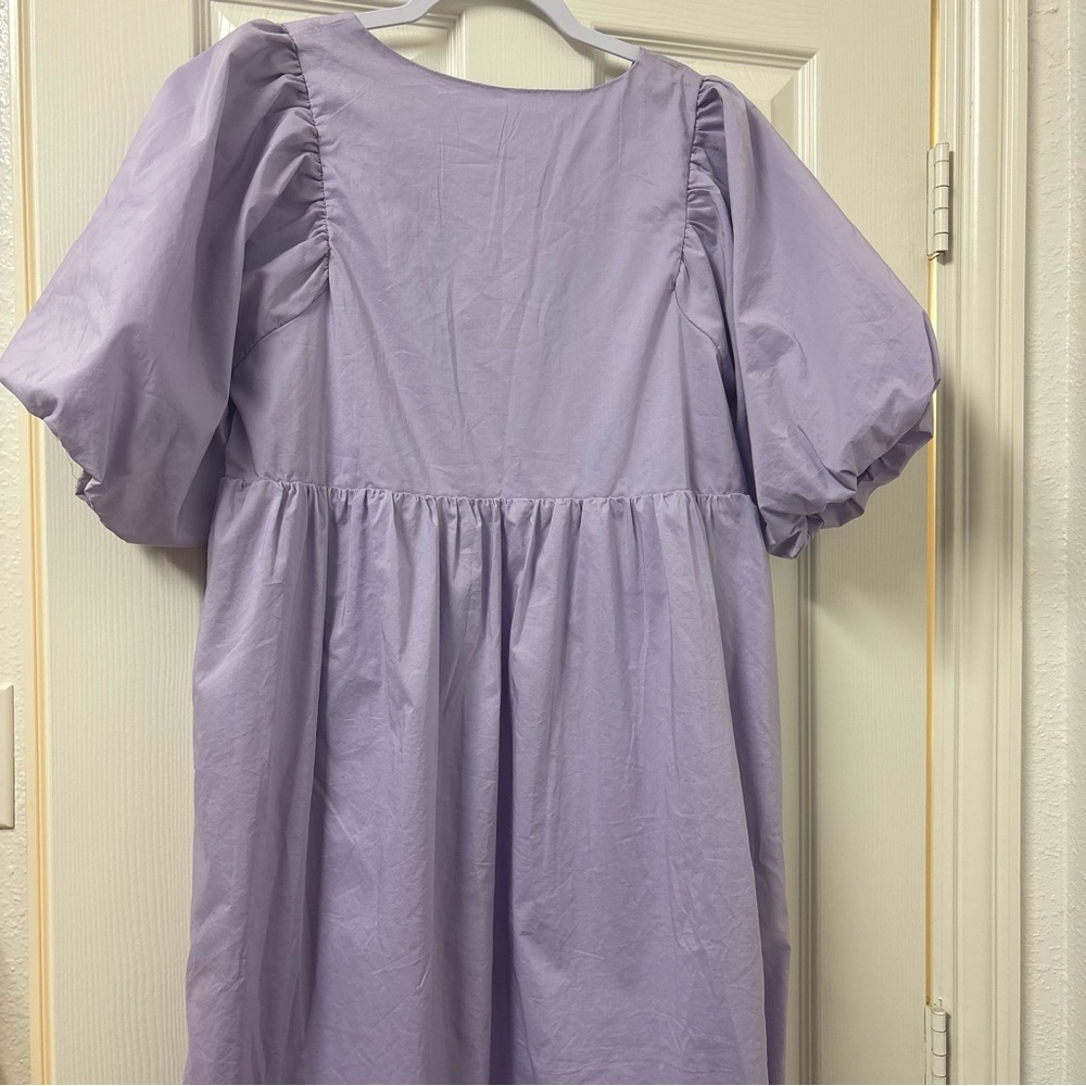 &merci Purple Lavender Puff Sleeve Dress - Picture 8 of 9